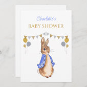 Aangepaste Peter het konijn Baby shower Kaart (Voorkant / Achterkant)
