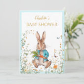 Aangepaste Peter het konijn Baby shower Kaart (Staand voorkant)