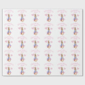 Aangepaste Peter het konijn Eerste Verjaardag Cadeaupapier (Vlak)