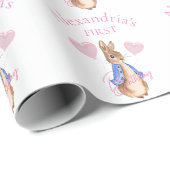 Aangepaste Peter het konijn Eerste Verjaardag Cadeaupapier (Rol Hoek)