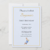 Aangepaste Peter het Konijn Eerste Verjaardag Uitn Kaart (Achterkant)