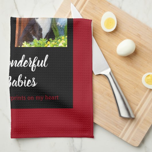 Aangepaste petfoto theedoek (Quarter Fold)