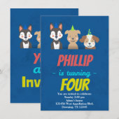 Aangepaste Petten voor honden Uitnodiging tot het  (Voorkant / Achterkant)