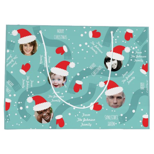 Aangepaste Petten voor kerstmis Fun Big Bag Groot Cadeauzakje (Achterkant)