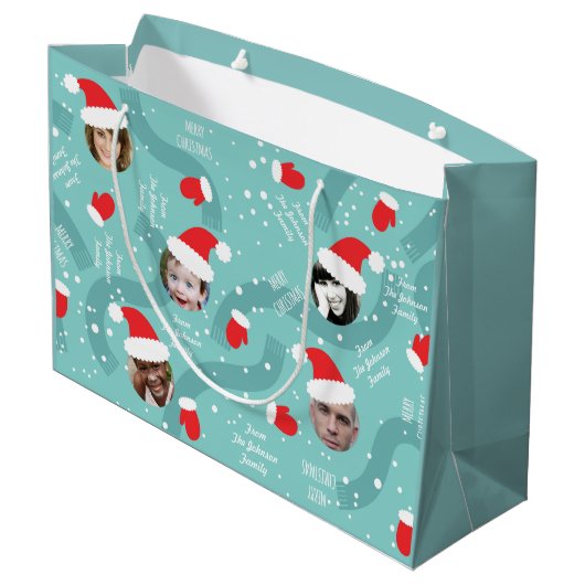 Aangepaste Petten voor kerstmis Fun Big Bag Groot Cadeauzakje (Achterkant Gekanteld)