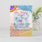 AANGEPASTE PEUTER ARTISTIEKE 🌈REGENBOOG VERJAARDA KAART (Staand voorkant)