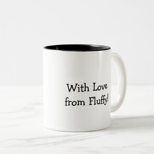 Aangepaste peuter-kattevader tweekleurige koffiemok (Voorkant rechts)