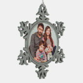 Aangepaste Pewter Snowflake Ornament (Links)