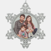 Aangepaste Pewter Snowflake Ornament (Voorkant)