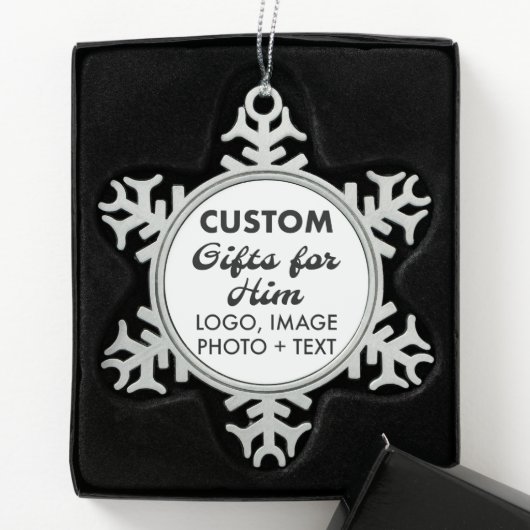 Aangepaste Pewter Snowflake Pet Memorial Ornament (Kistje)