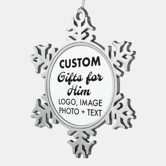 Aangepaste Pewter Snowflake Pet Memorial Ornament (Rechts)