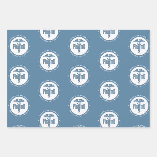 Aangepaste PharmD Doctor in de Afstuderen van de F Inpakpapier Vel (Voorkant 2)