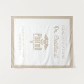 Aangepaste PharmD Doctor of Pharmacy Afstudeerfees Wandkleed (Voorkant (horizontaal))