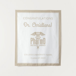 Aangepaste PharmD Doctor of Pharmacy Afstudeerfees Wandkleed