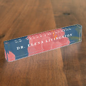 Aangepaste PhD Afstuderen Cadeaufloral naamplaat Naambordje (Zijkant)