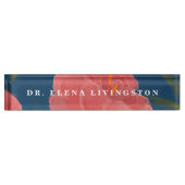 Aangepaste PhD Afstuderen Cadeaufloral naamplaat Naambordje (Voorkant)