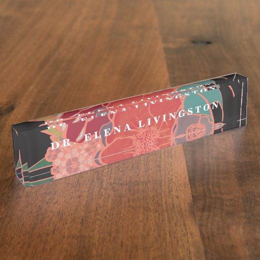 Aangepaste PhD Afstuderen Cadeaufloral naamplaat Naambordje (Zijkant)