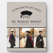 Aangepaste PhD Doctoraat Afstudeerhoed Doctoraats  Fotoplaat (Voorkant)