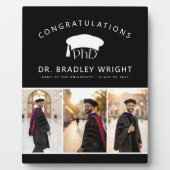 Aangepaste PhD Doctoraat Afstudeerhoed Doctoraats Fotoplaat (Voorkant)