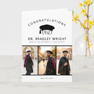 Aangepaste PhD Doctoraat Afstudeerhoed Doctoraats  Kaart