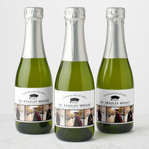Aangepaste PhD Doctoraat Afstudeerhoed Doctoraatsa Sparkling Wijnetiket