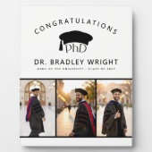 Aangepaste PhD Doctoraat Hoed Doctoraat Afstuderen Fotoplaat (Voorkant)