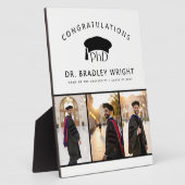 Aangepaste PhD Doctoraat Hoed Doctoraat Afstuderen Fotoplaat (Zijkant)