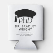 Aangepaste PhD Doctoraat Hoed Doctoraat Diploma Af Blikjeskoeler (Achterkant)