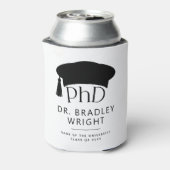 Aangepaste PhD Doctoraat Hoed Doctoraat Diploma Af Blikjeskoeler (Blikje Achterkant)
