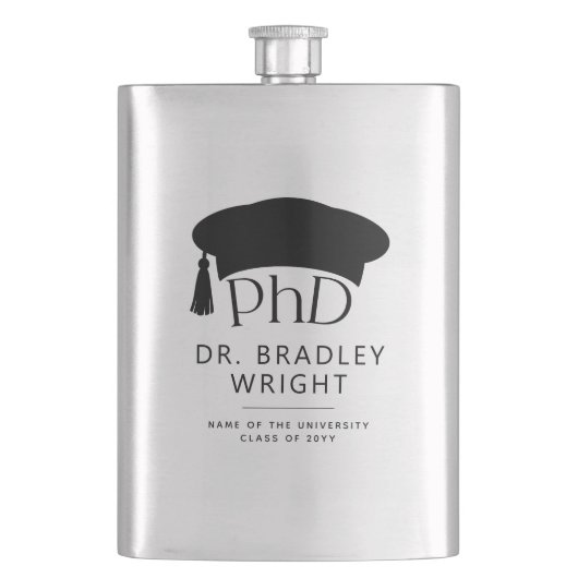 Aangepaste PhD Doctoraat Hoed Doctoraat Diploma Af Flacon (Voorkant)