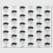 Aangepaste PhD Doctorshoed Doctoraat Afstuderen Cadeaupapier (Vlak)
