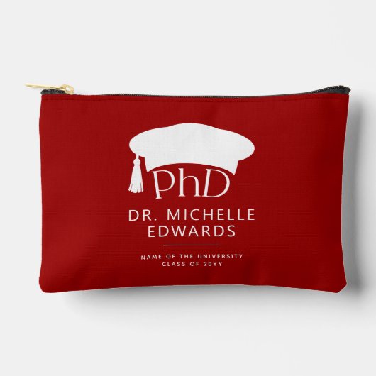Aangepaste PhD Doctorshoed Doctoraat Afstuderen Etui (Voorkant)