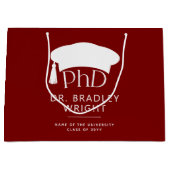 Aangepaste PhD Doctorshoed Doctoraat Afstuderen Groot Cadeauzakje (Voorkant)