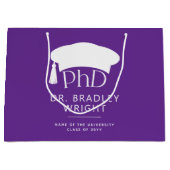 Aangepaste PhD Doctorshoed Doctoraat Afstuderen Groot Cadeauzakje (Voorkant)