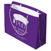 Aangepaste PhD Doctorshoed Doctoraat Afstuderen Groot Cadeauzakje (Achterkant Gekanteld)
