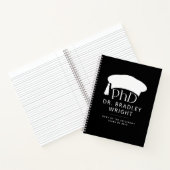 Aangepaste PhD Doctorshoed Doctoraat Afstuderen Notitieboek (Binnen)