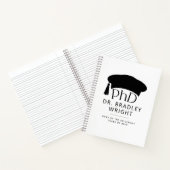 Aangepaste PhD Doctorshoed Doctoraat Afstuderen Notitieboek (Binnen)