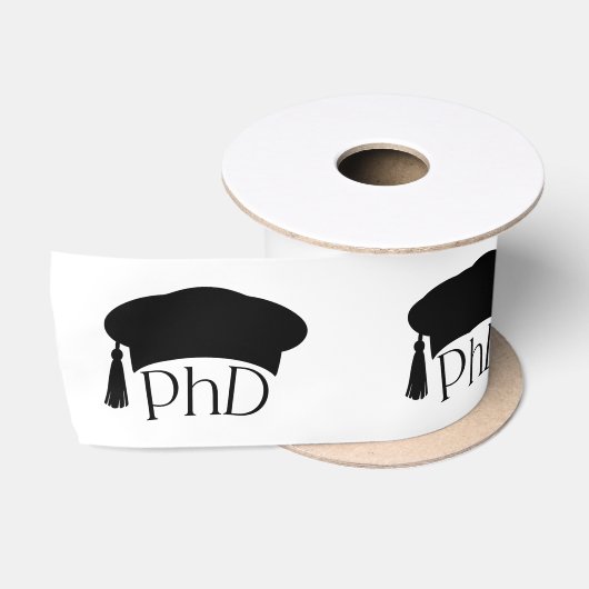 Aangepaste PhD Doctorshoed Doctoraat Afstuderen Satijnen Lint (Spoel)