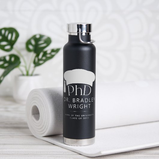 Aangepaste PhD Doctorshoed Doctoraat Afstuderen Waterfles (Yoga)