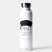 Aangepaste PhD Doctorshoed Doctoraat Afstuderen Waterfles (Links)