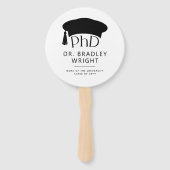 Aangepaste PhD Doctorshoed Doctoraat Diploma Afstu Handwaaier (Voorkant)