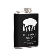 Aangepaste PhD Doctorshoed Doctoraat Diploma Afstu Heupfles (Rechts)