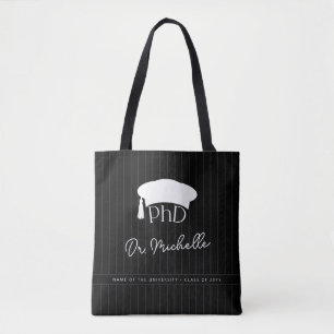 Aangepaste PhD Doctorshoed Doctoraat Diploma Afstu Tote Bag