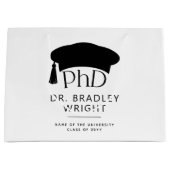 Aangepaste PhD Doctorshoed Doctorale Graad Afstude Groot Cadeauzakje (Voorkant)