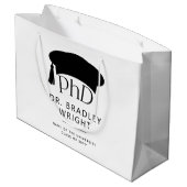 Aangepaste PhD Doctorshoed Doctorale Graad Afstude Groot Cadeauzakje (Achterkant Gekanteld)
