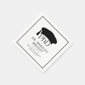 Aangepaste PhD Doctorshoed Doctorale Graad Afstude Servet (Hoek)