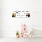 Aangepaste PhD Doctorshoed Doctorale Graad Afstude Spandoek (Insitu)