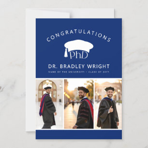 Aangepaste PhD-hoed doctoraat afstudeer magnetisch Magnetische Uitnodiging