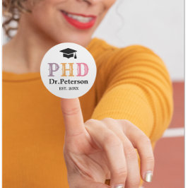 Aangepaste PhD of doctoraat Ronde Sticker