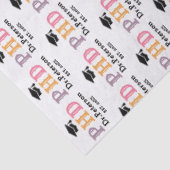 Aangepaste PHD OF Doctorate Afstuderen Gift Wrap Tissuepapier (Detail)